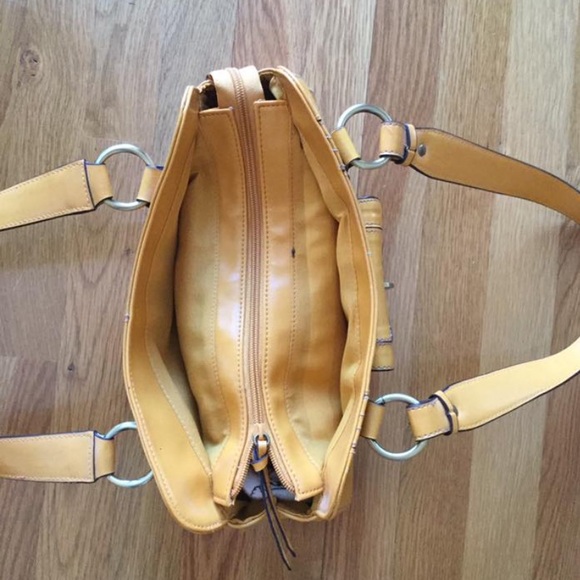 Peck & Peck collection yellow leather shoulder bag - Picture 7 of 11